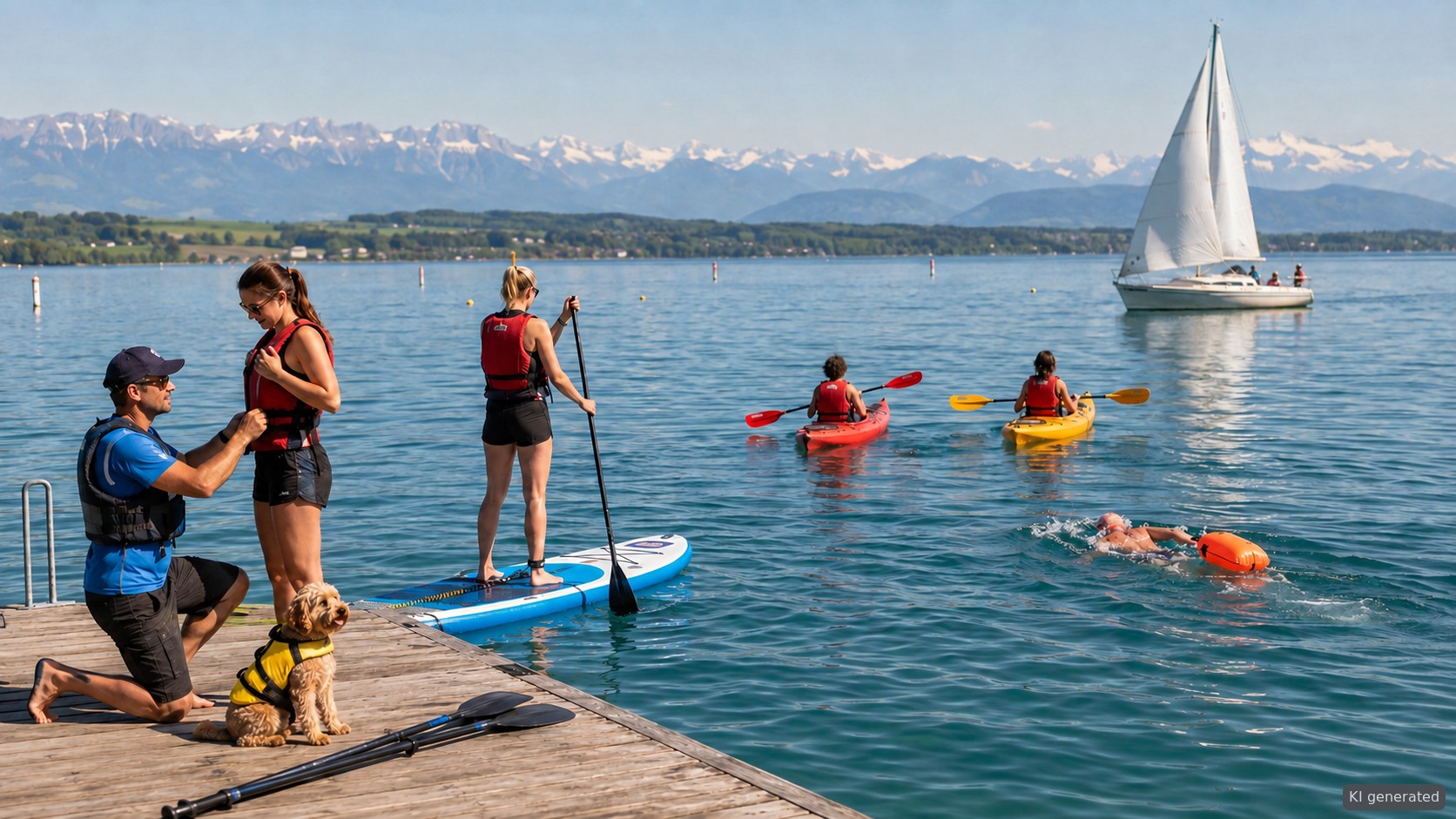 SUP, Kajak, Segeln und Baden am Bodensee: Wassersport mit Sicherheitsregeln